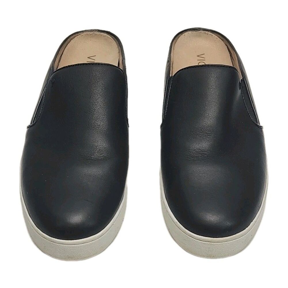 Vionic Shoe Dakota Mule Slip On Sneaker Womens Size 8.5 Black Leather Orthotic - Picture 3 of 12